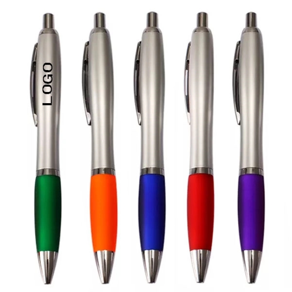 Satin Curvy Ballpoint Click Pen 1