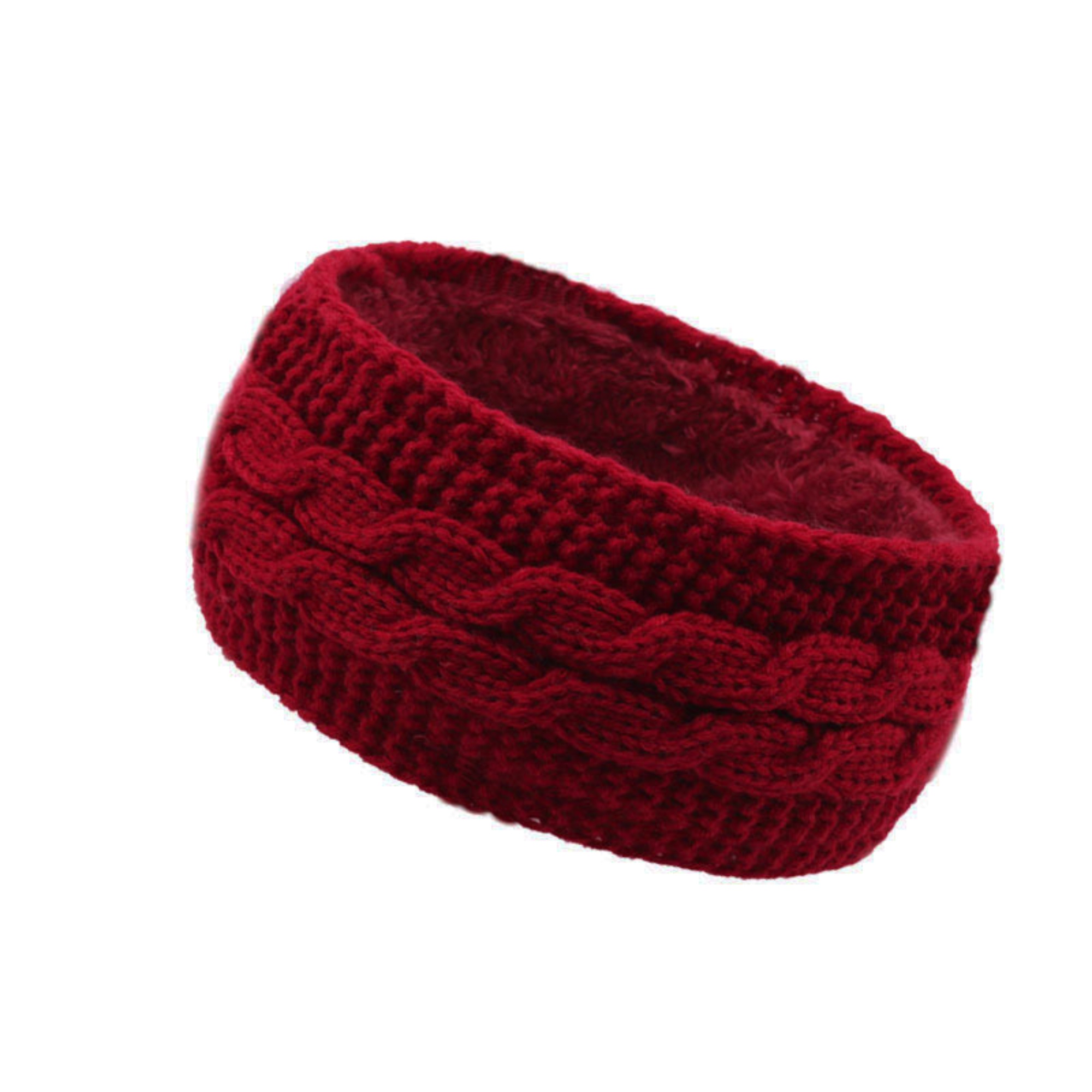 Warm Cable Knit Fleece Ear Band for Cold Weather 11