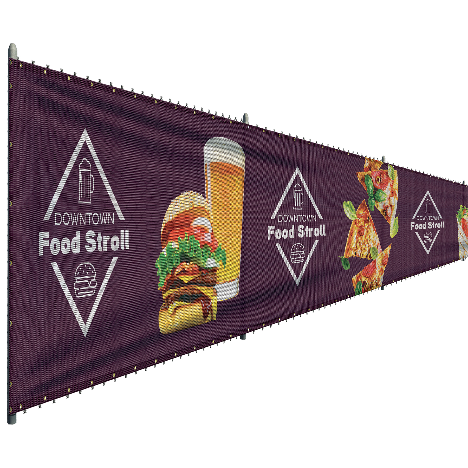 6' x 48' Premium Polyester Mesh Banner 12