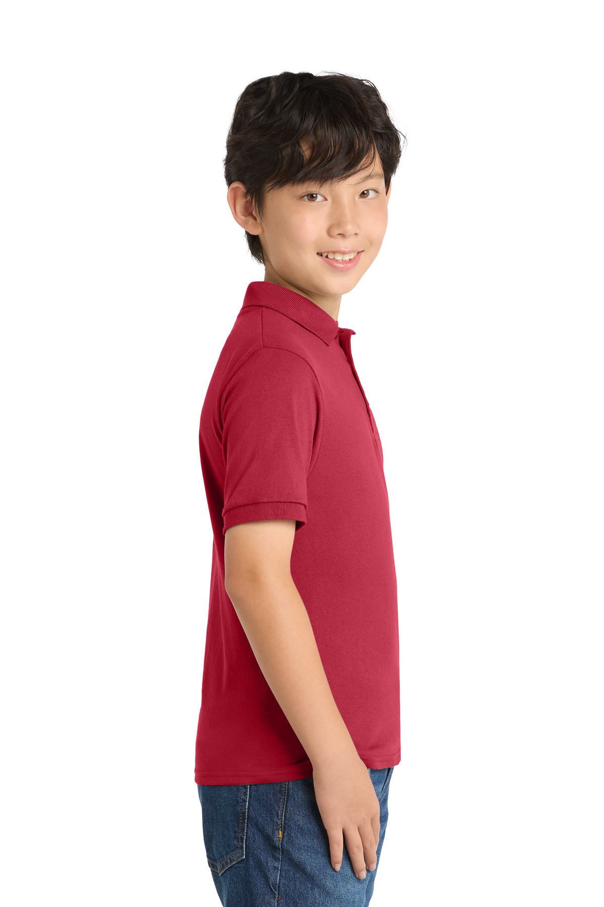 Port & Co Youth Core Blend Jersey Knit Polo. KP55Y 42