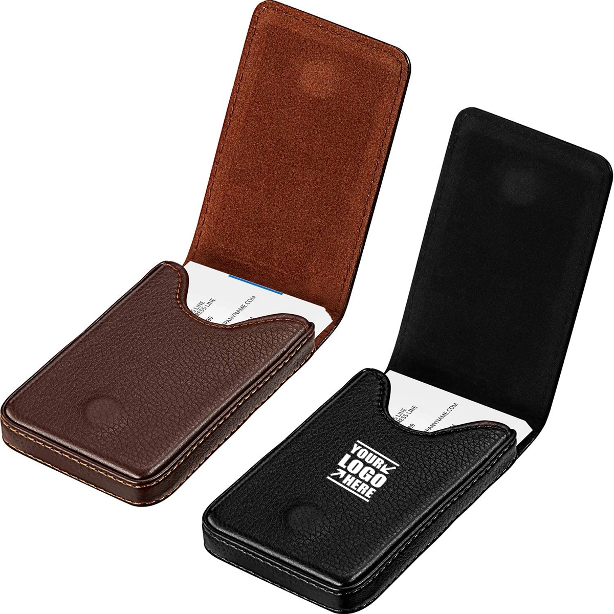 Vertical Version PU Leather Business Card Case 2
