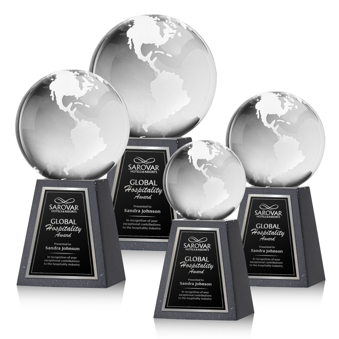 Globe Award on Tall Marble Base 2