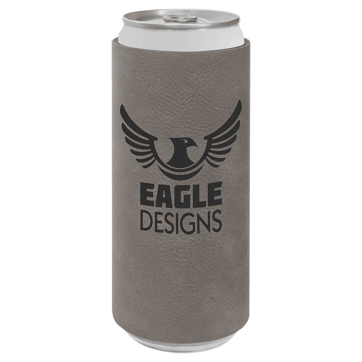 Gray Leatherette Slim Beverage Holder 2