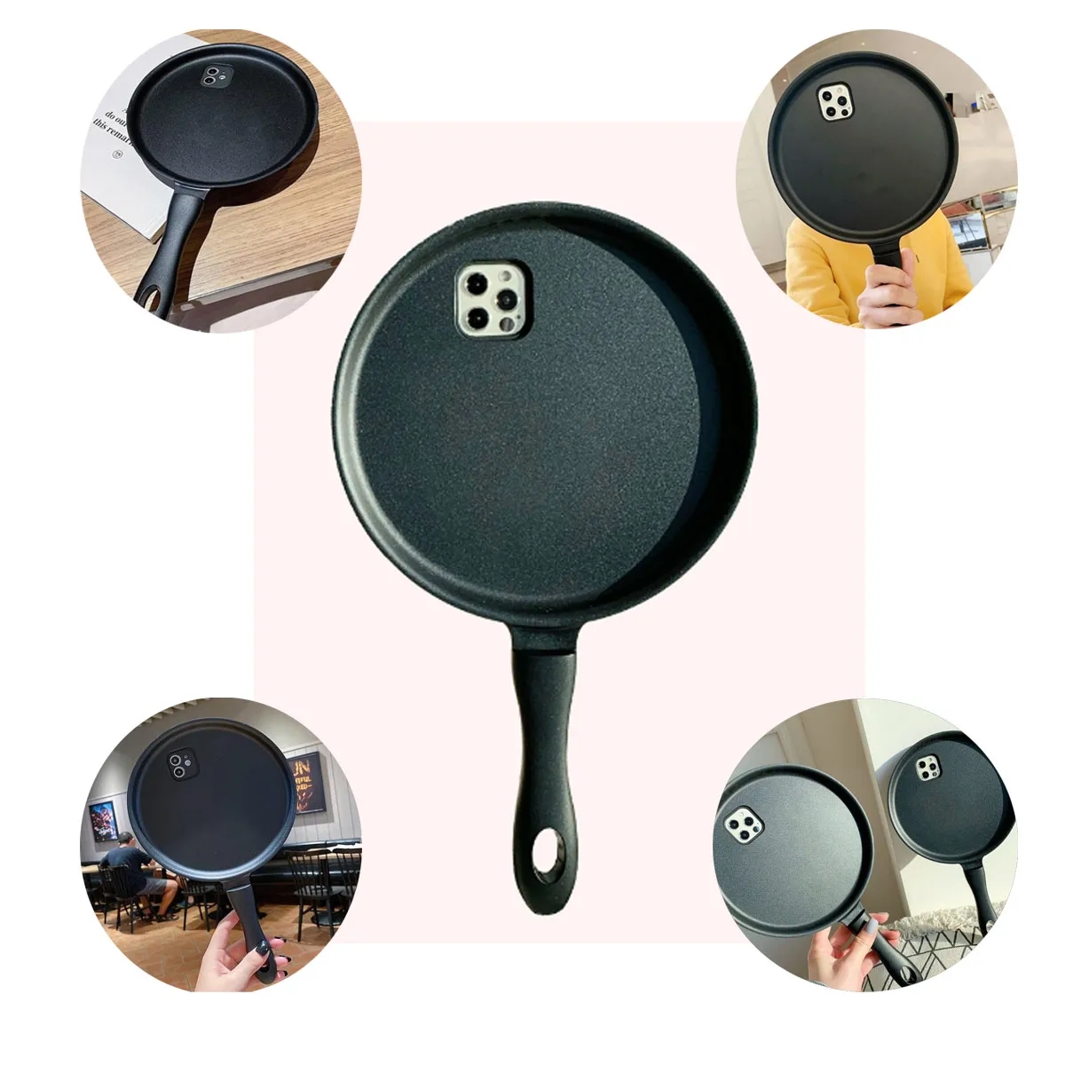 Funny Creative Fashion Trend Frying Pan Phone Case 2