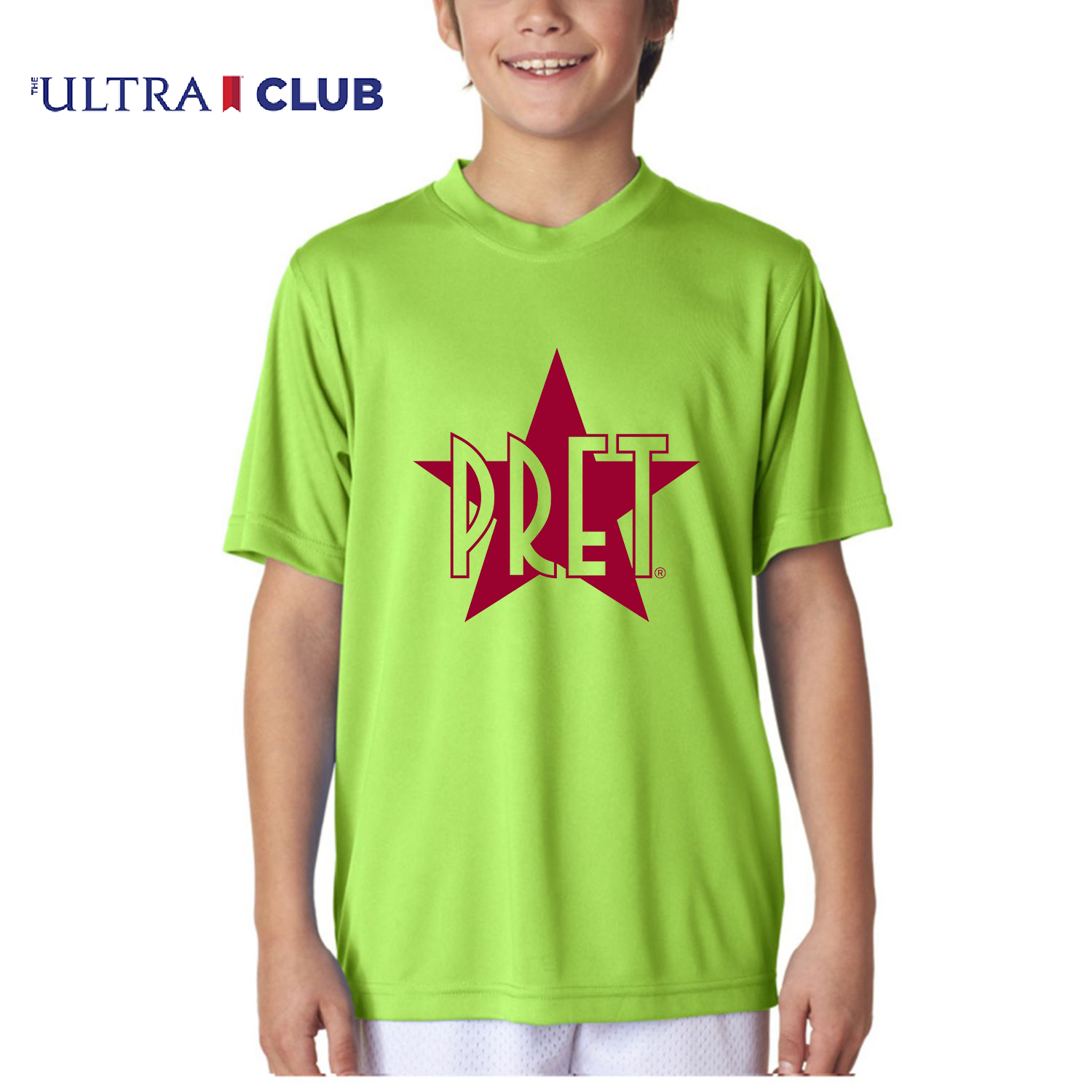 UltraClub 4 oz 100% Micro-Polyester Youth Performance T-Shirts 1