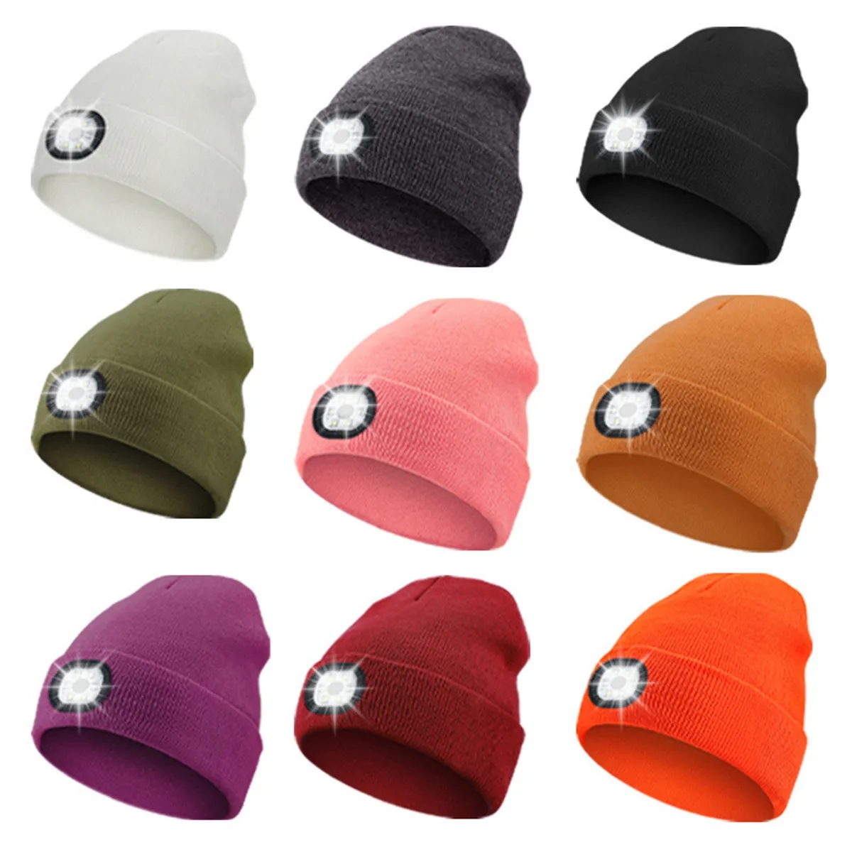LED Beanie Hat Warm Outdoor Bluetooth Adjustable Cap Unisex 5