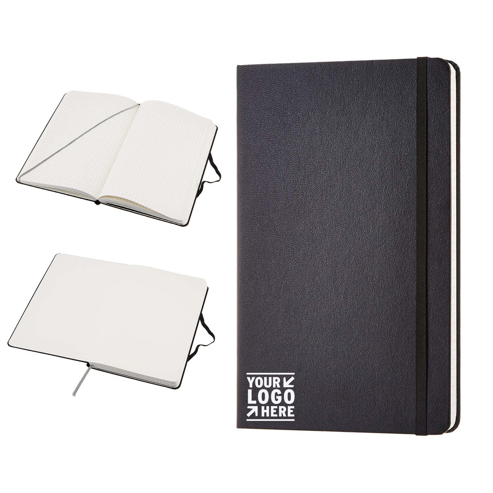 5.7  x 8 inches 160 Pages Graph Ruled Journal Notebook 
