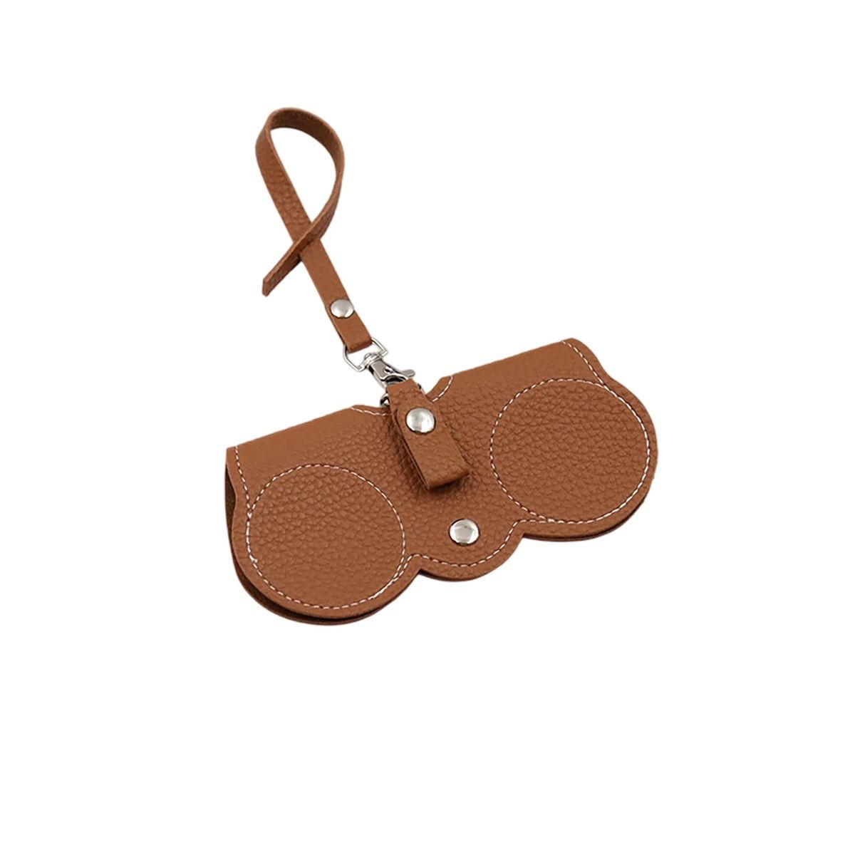 Portable Leather Glasses Case with Clip and Customizable Logo 9