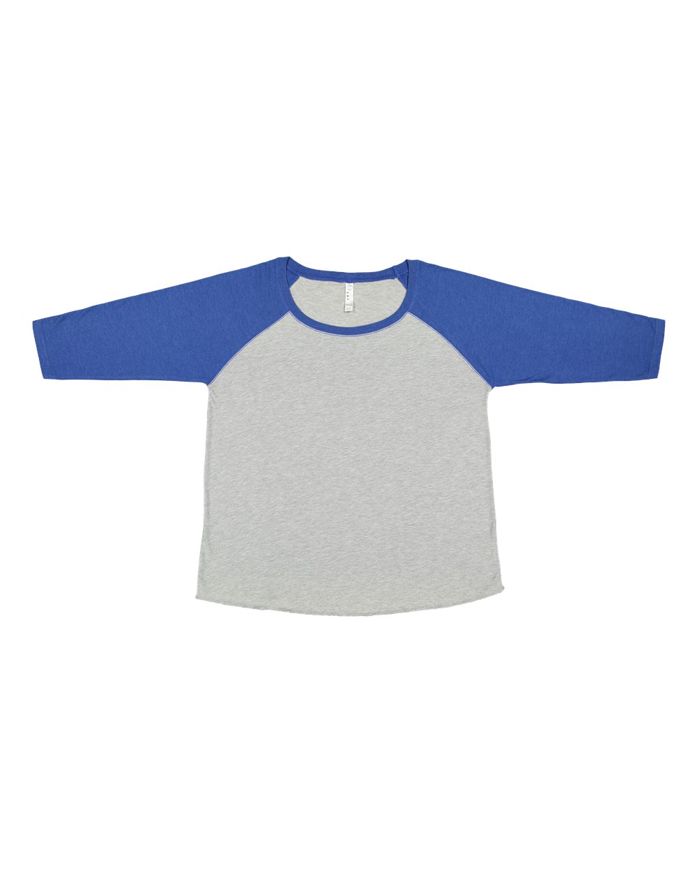Women's Curvy Collection Baseball Three-Quarter Sleeve Tee - 3830 21