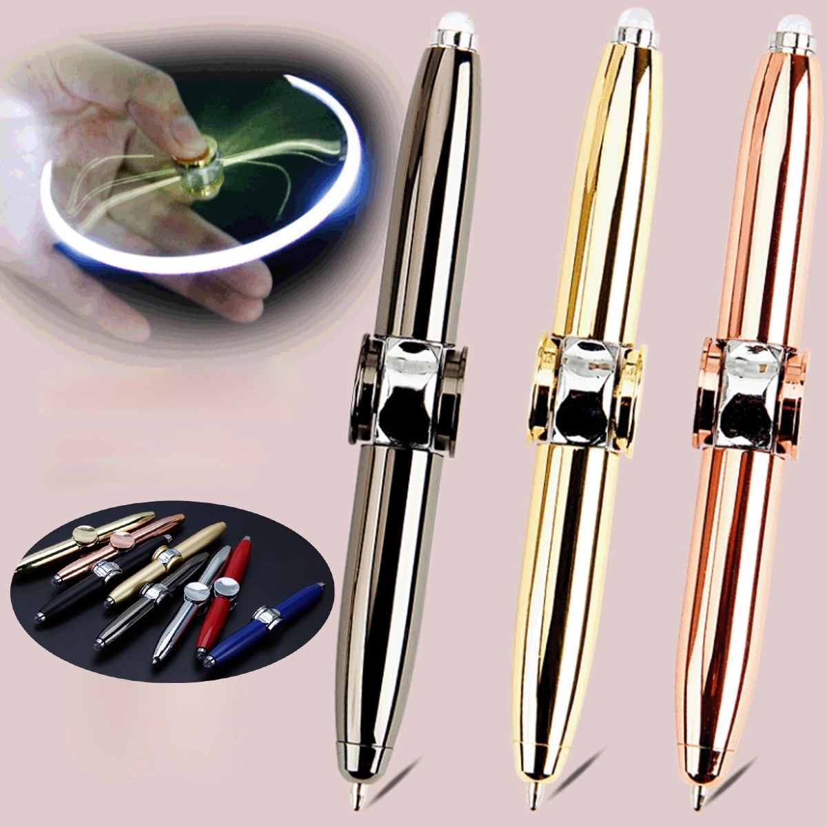 Fidget Spinner Pen With Led Light 3