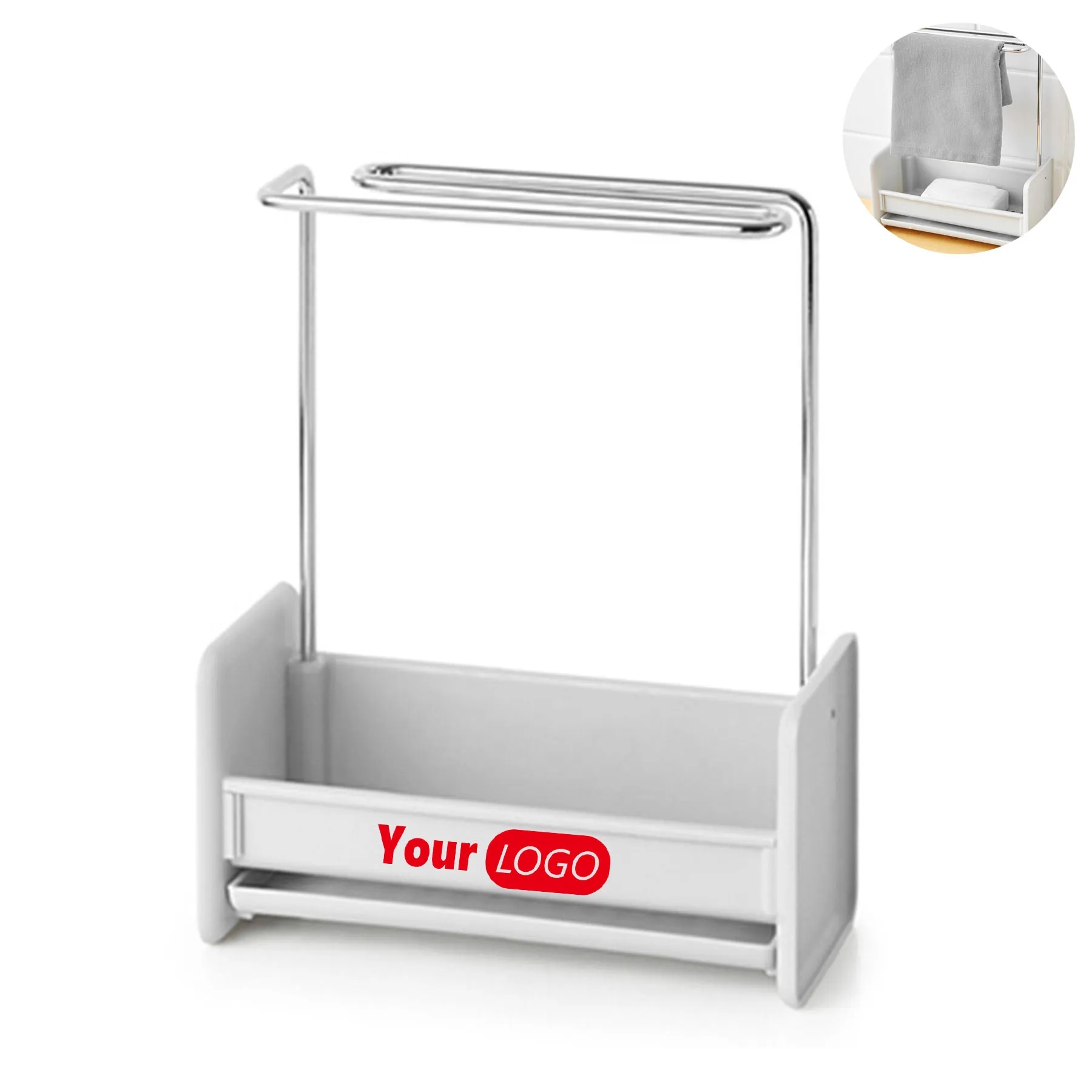Kitchen Stainless Steel Storage Rack, custom kitchen gadget with logo imprint 7