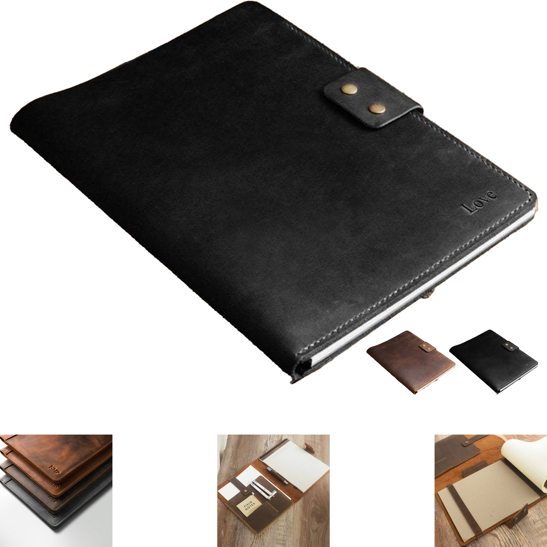 Personalized leather composition notebook book cover 2