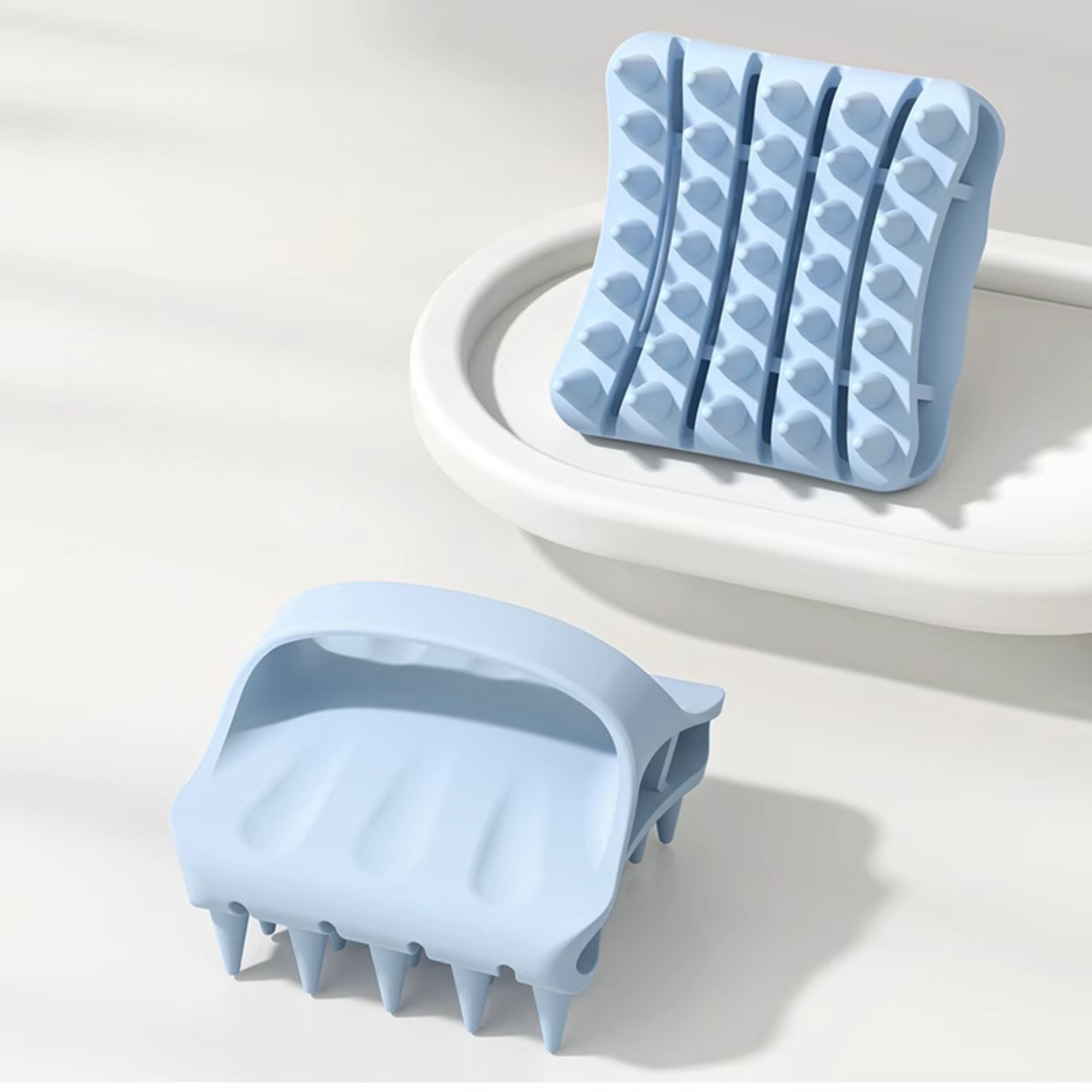 Soft Silicone Scalp Massager Brush For Hair Care Wellness 4