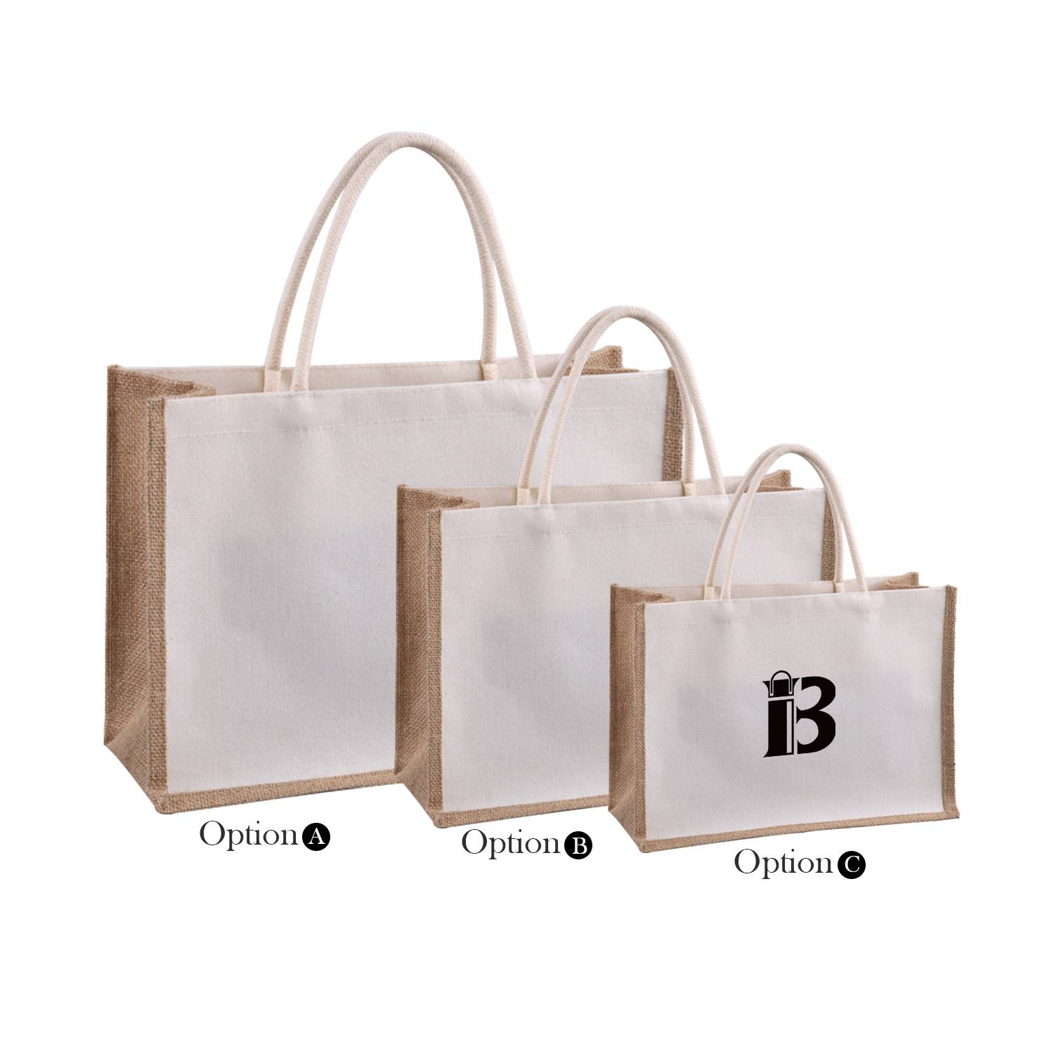 Linen Cotton Canvas Bags, custom tote bag with logo imprint 3
