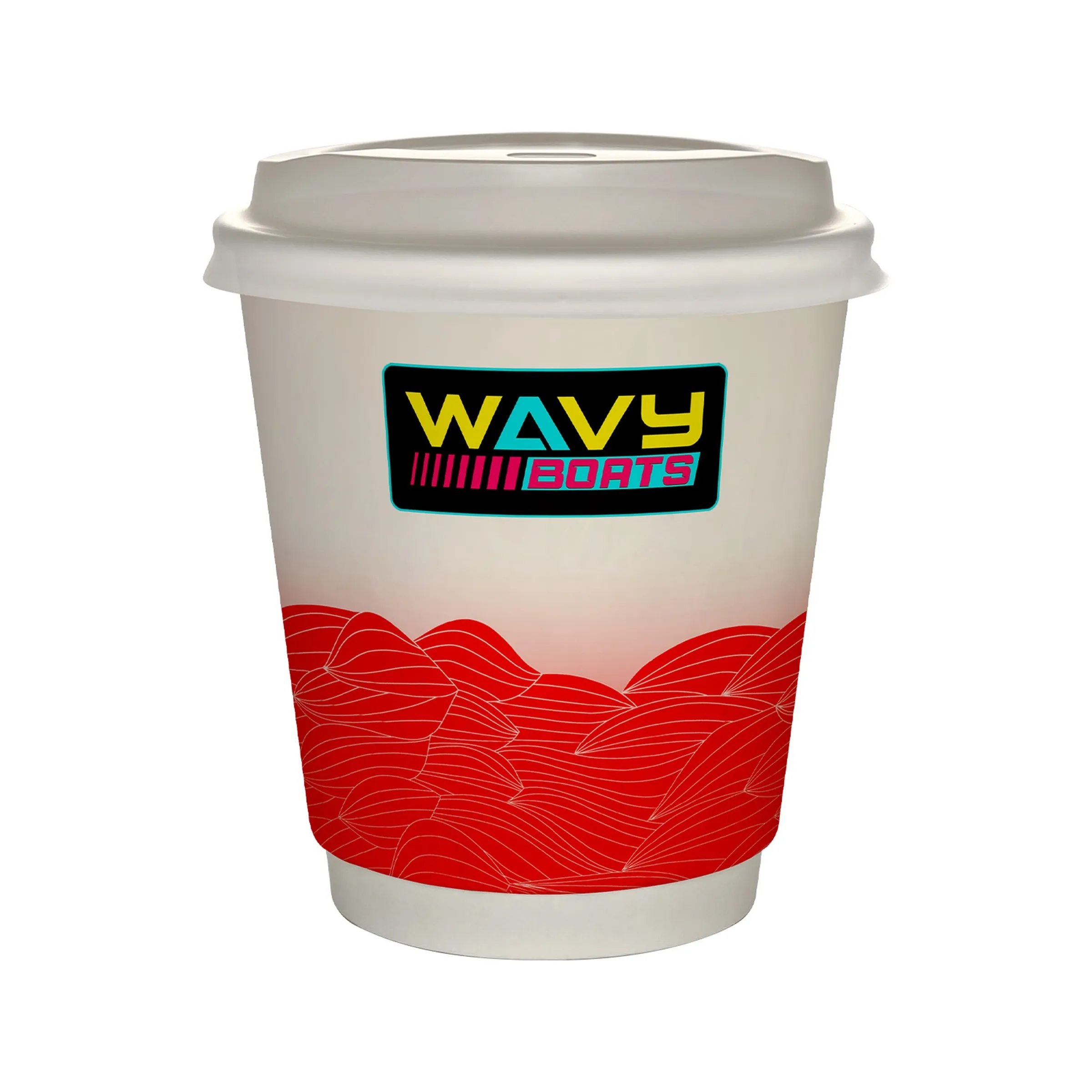 10 oz Full Color Turbulent Waves Insulated Paper Cup With Li 10