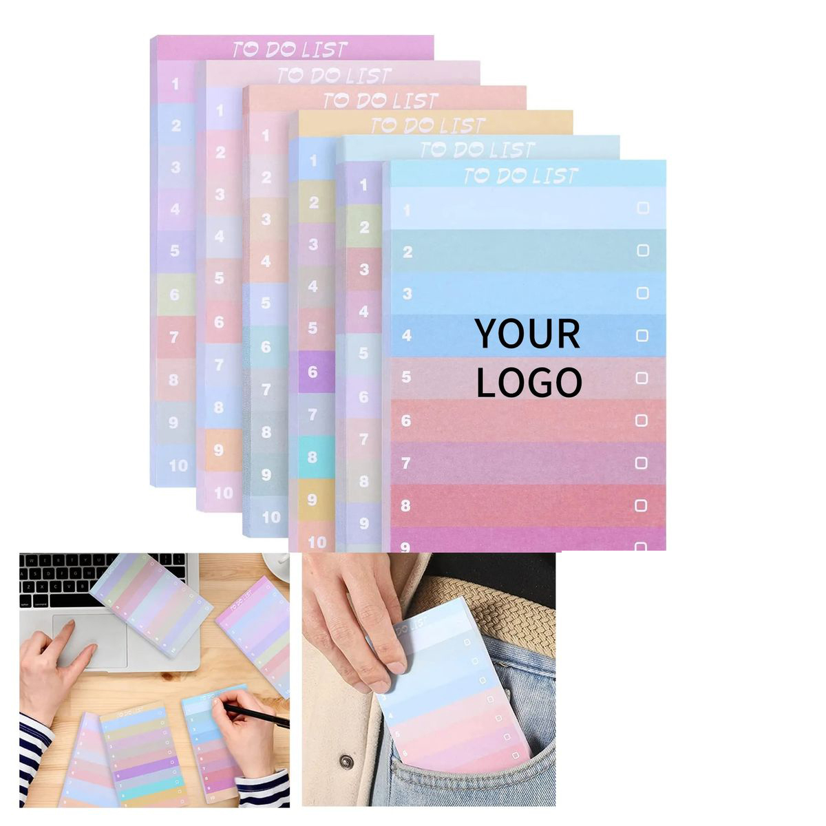 Compact Colorful Note Pads for Desks and Travel 2