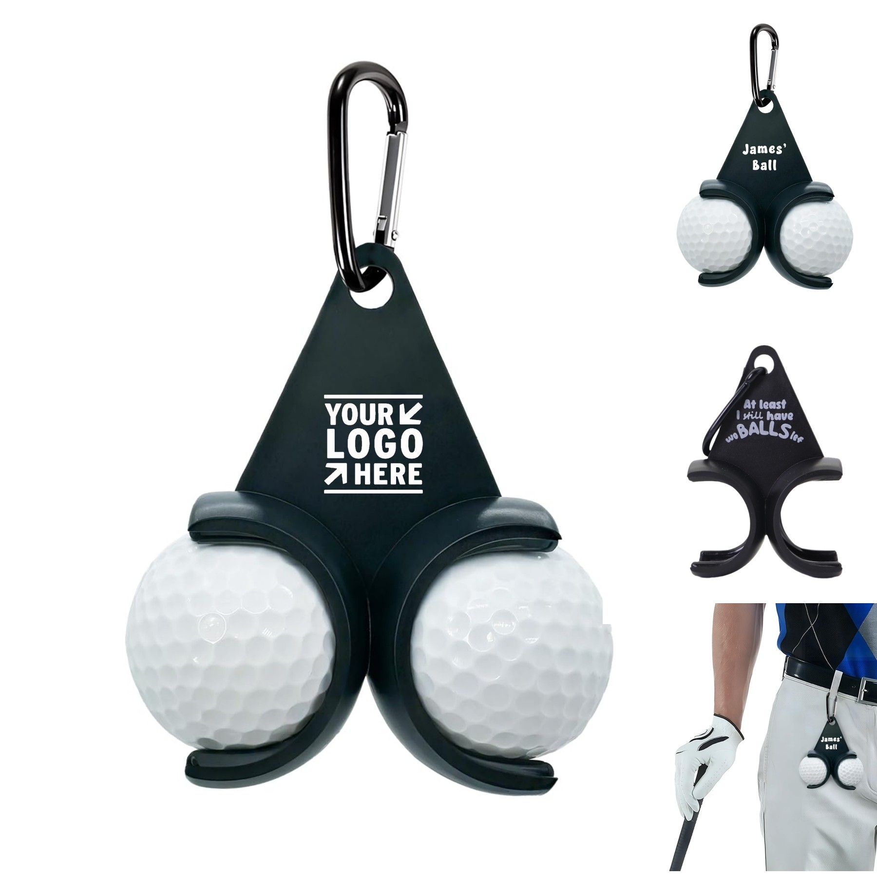 Golf Ball Holder with Clip 2