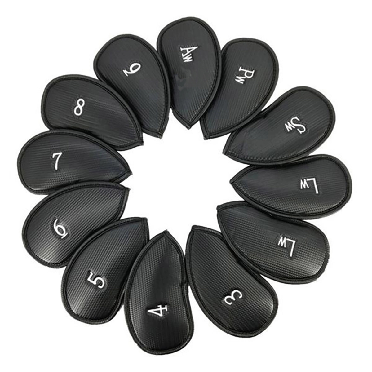 Golf 12Pcs Thick Leather Iron Head Covers Set 2