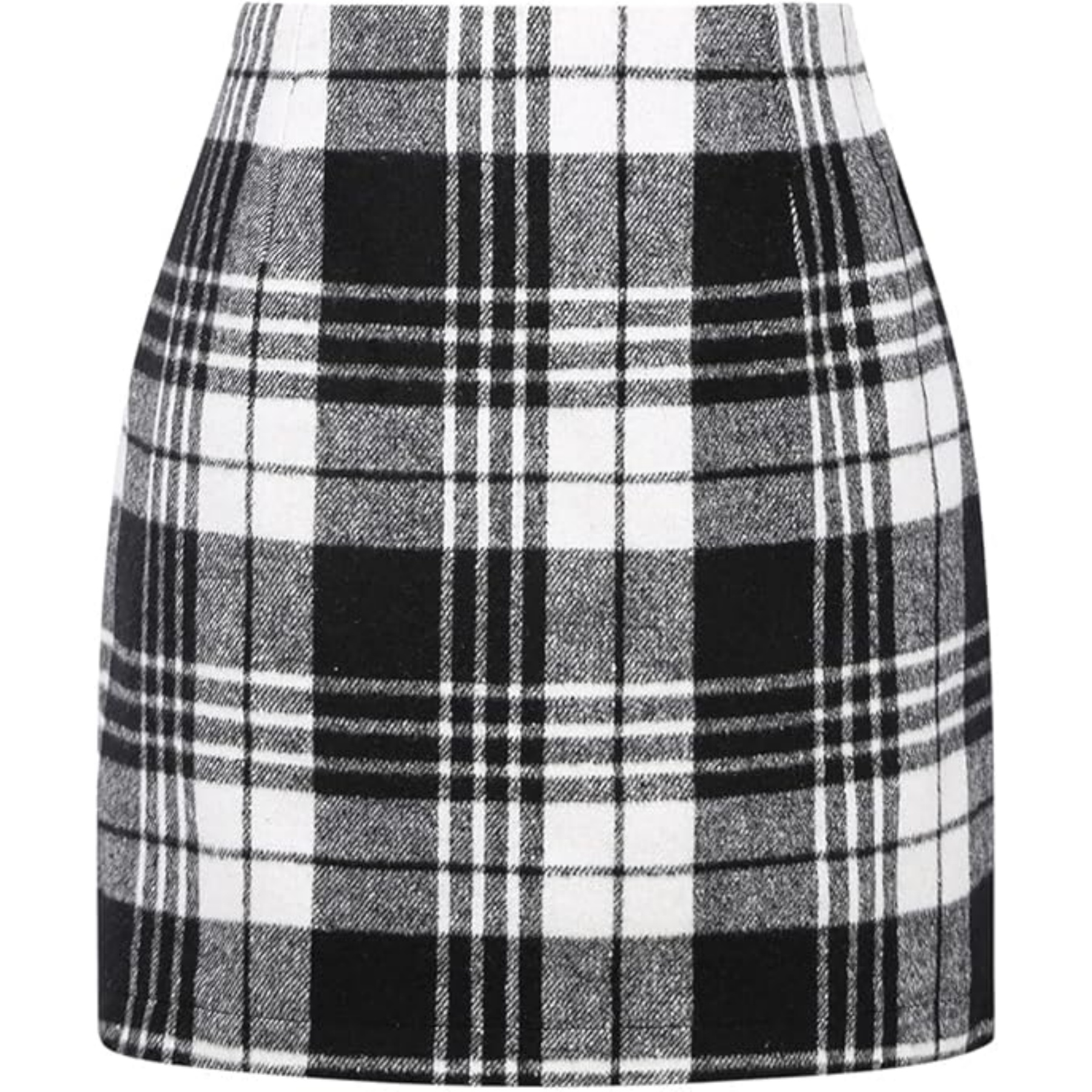 Womens Wool Plaid Mini Skirt 15