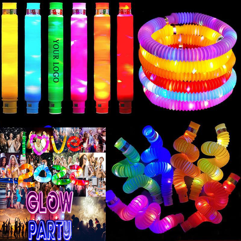 DIY Pop Stress Relief Fidget Sensory Tube w/LED Light 2