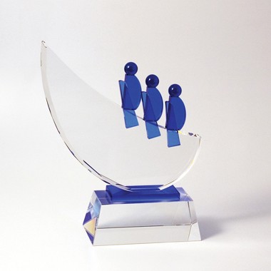 Team Work Blue Crystal Award 1