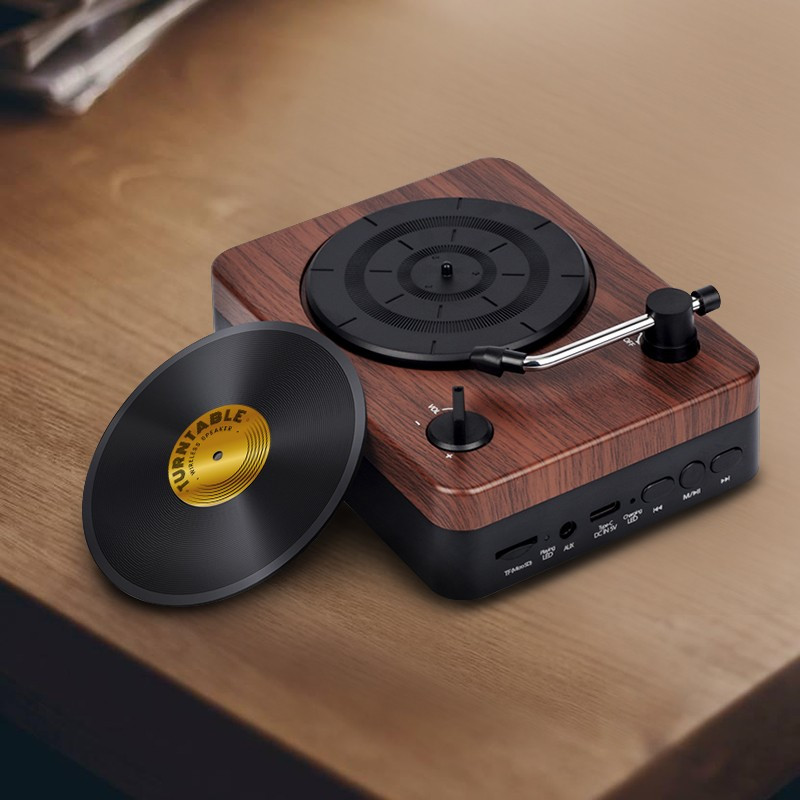 Turntable Wireless Speaker with Custom Record Envelope and Custom Sleeve 8
