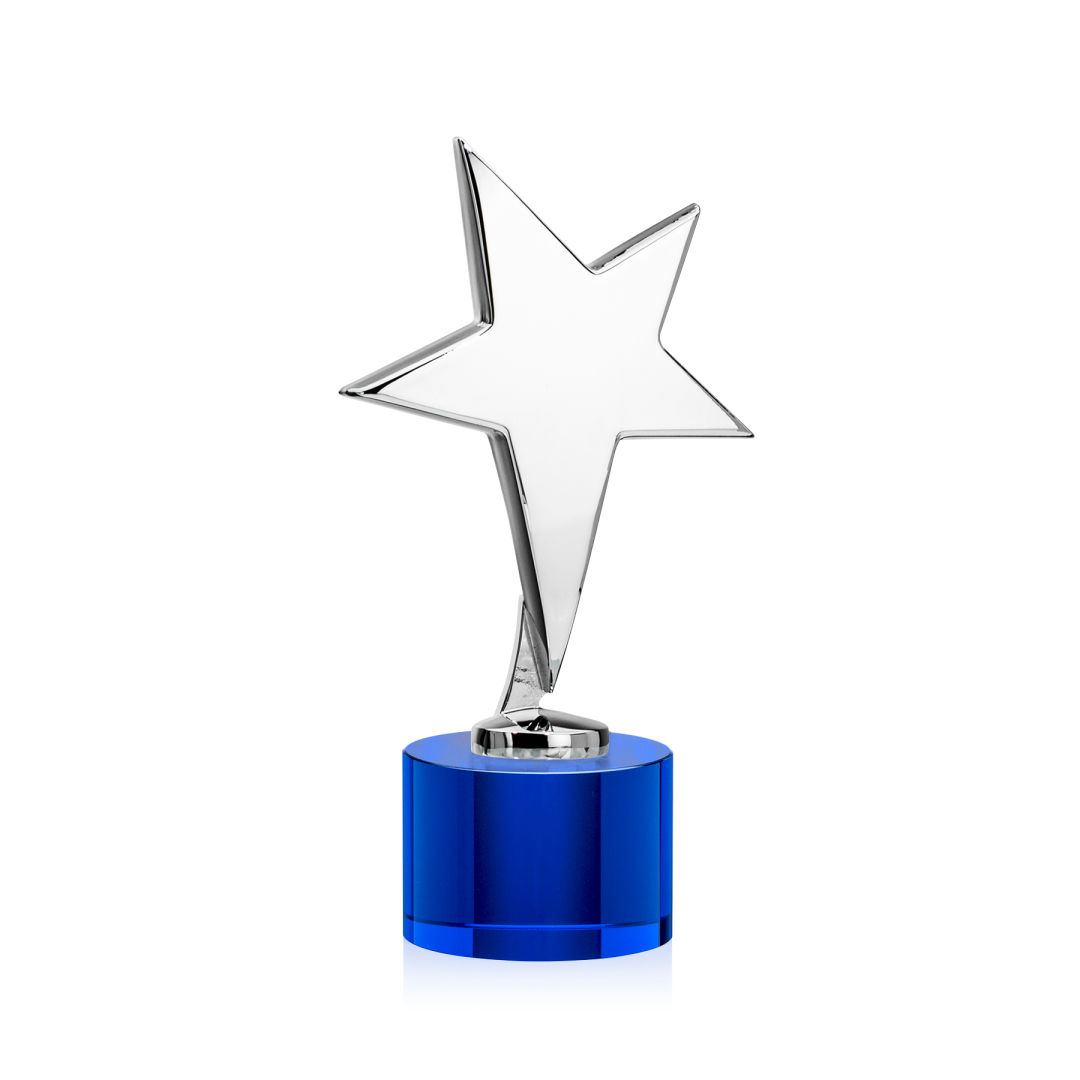 Tuscany Chrome Star VividPrint™ Award on Marvel Base - Blue 3
