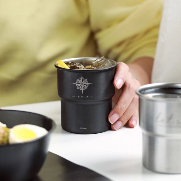 Stainless Steel Stackable Metal Drinking Cups 6