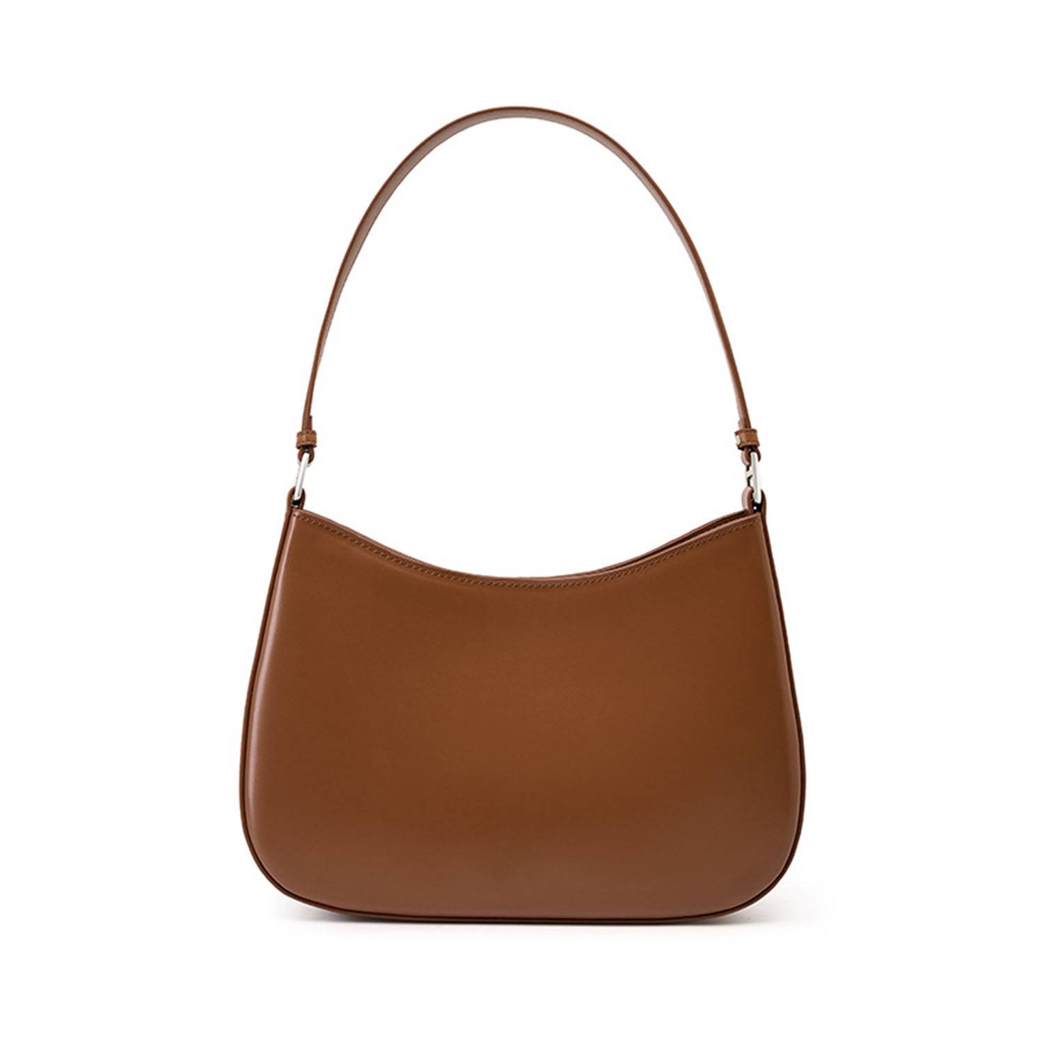 Simple Genuine Leather Cowhide Shoulder Tote Bag 7
