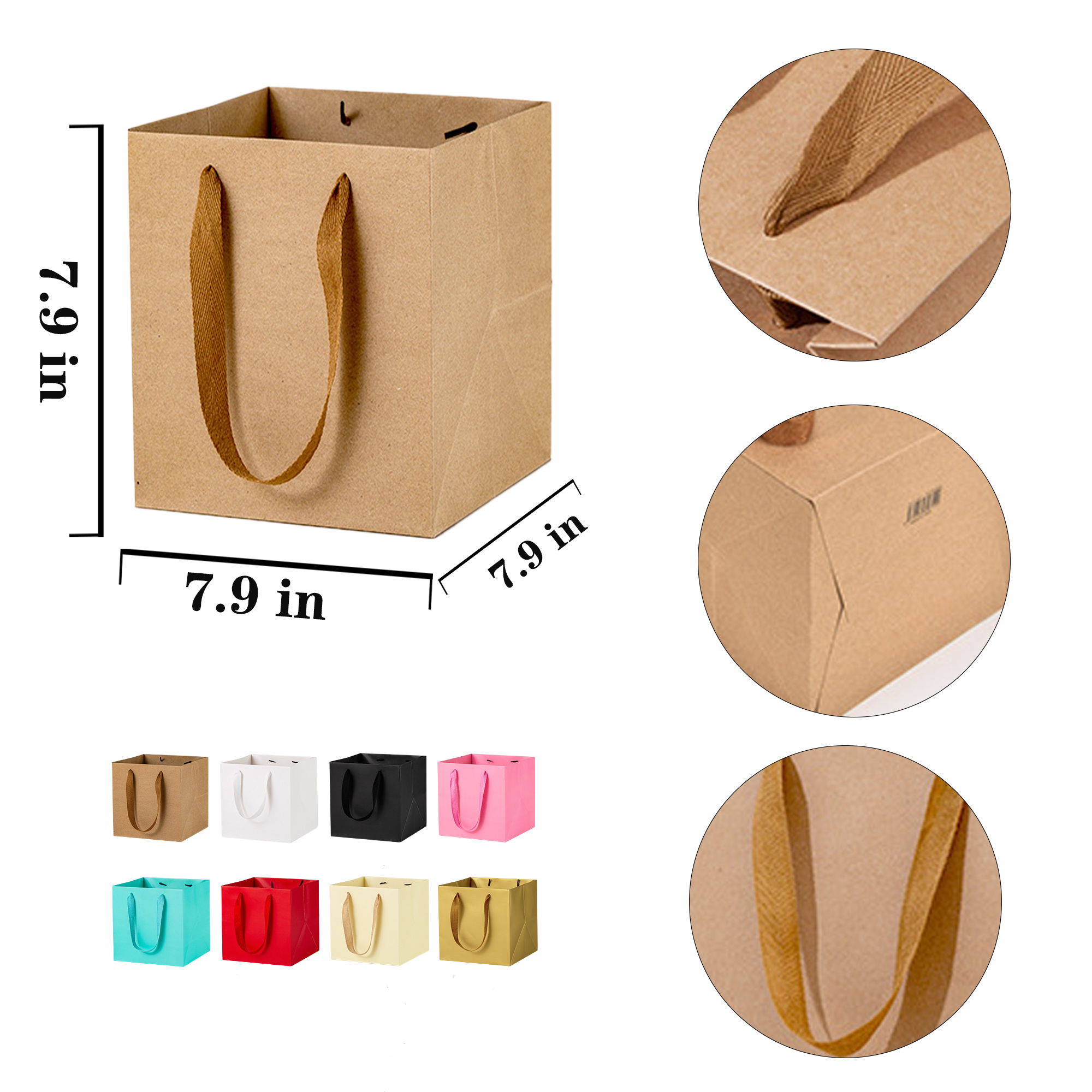 Customizable Square Hand Held Paper Bag 2