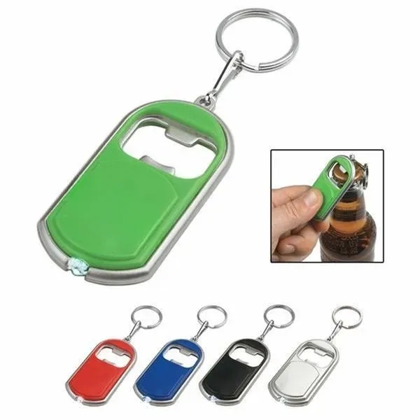 3 in 1 Bottle Opener LED Light Keychain