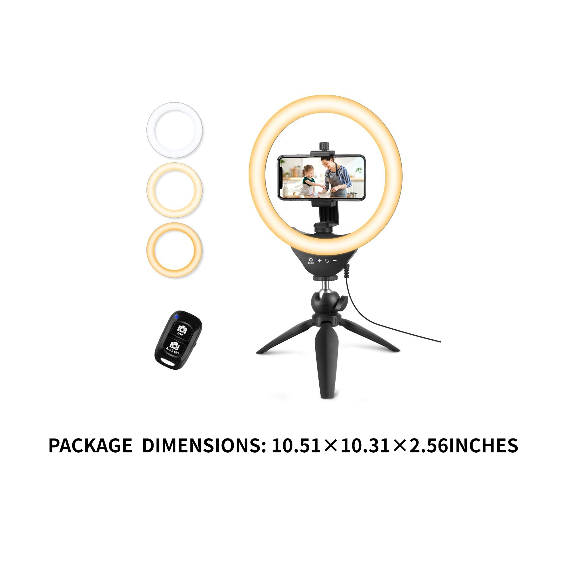 Tabletop selfie ring light 3