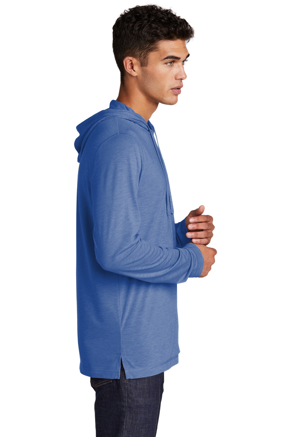 Sport-Tek PosiCharge Tri-Blend Wicking Long Sleeve Hoodie ST406, custom hoodie or sweatshirt with logo imprint 3