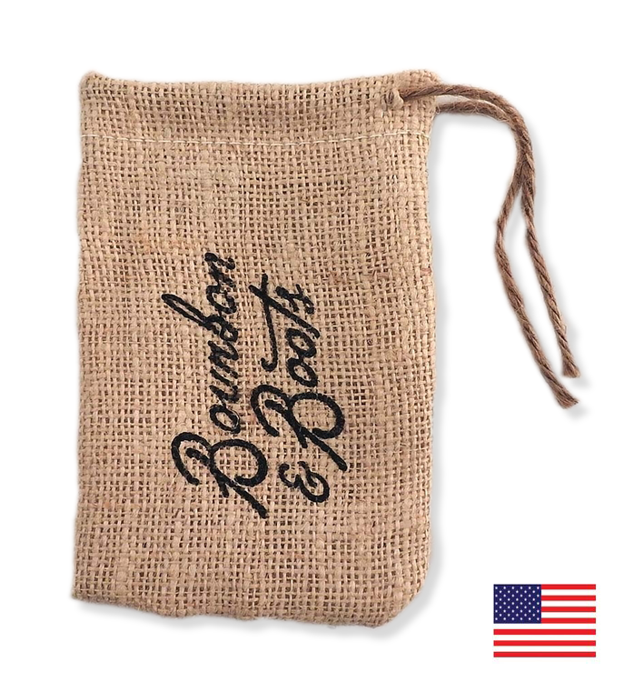 Small Parts Jute/Burlap Drawstring Bag 4X6" 1