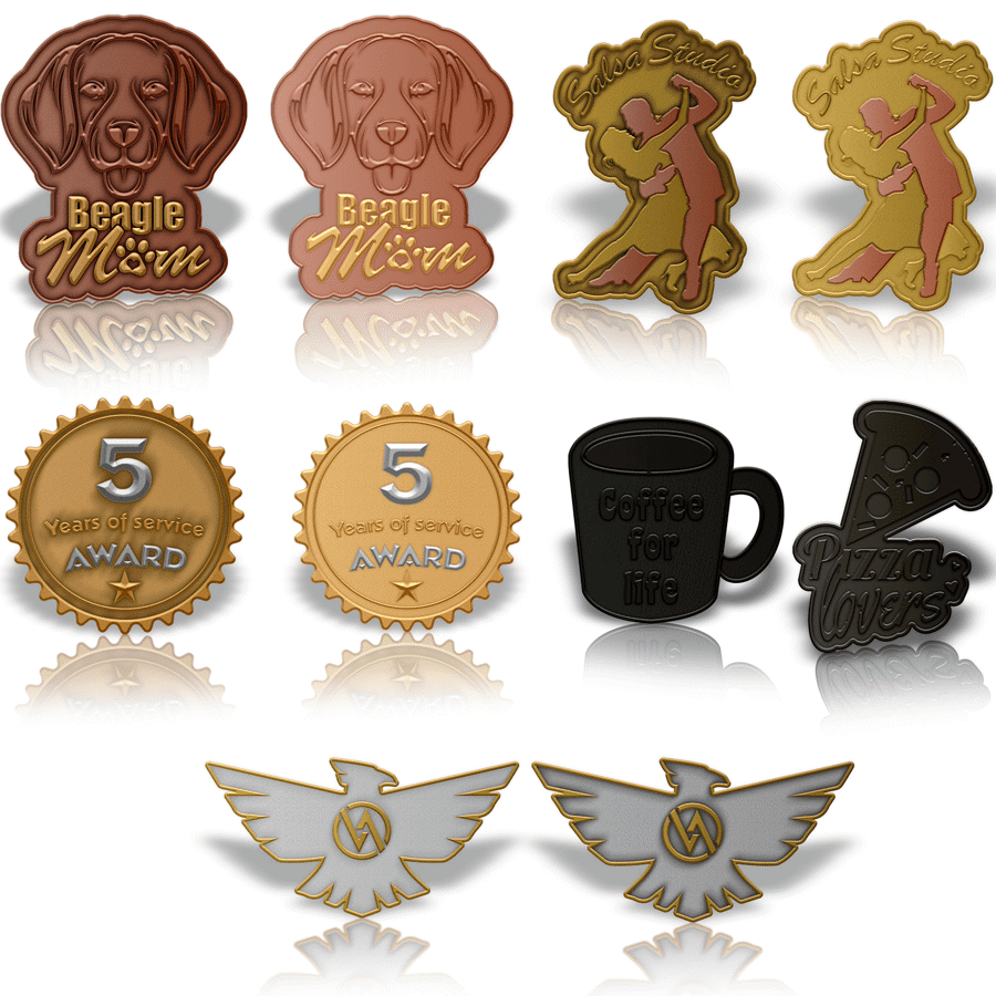 Zinc Alloy Lapel Pin with Dual Plating