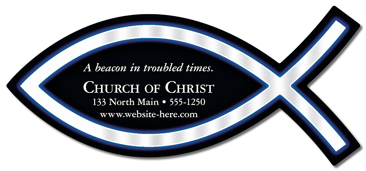 Magnet - Christian Fish Shape (4.825x2.175) - 20 Mil. 2