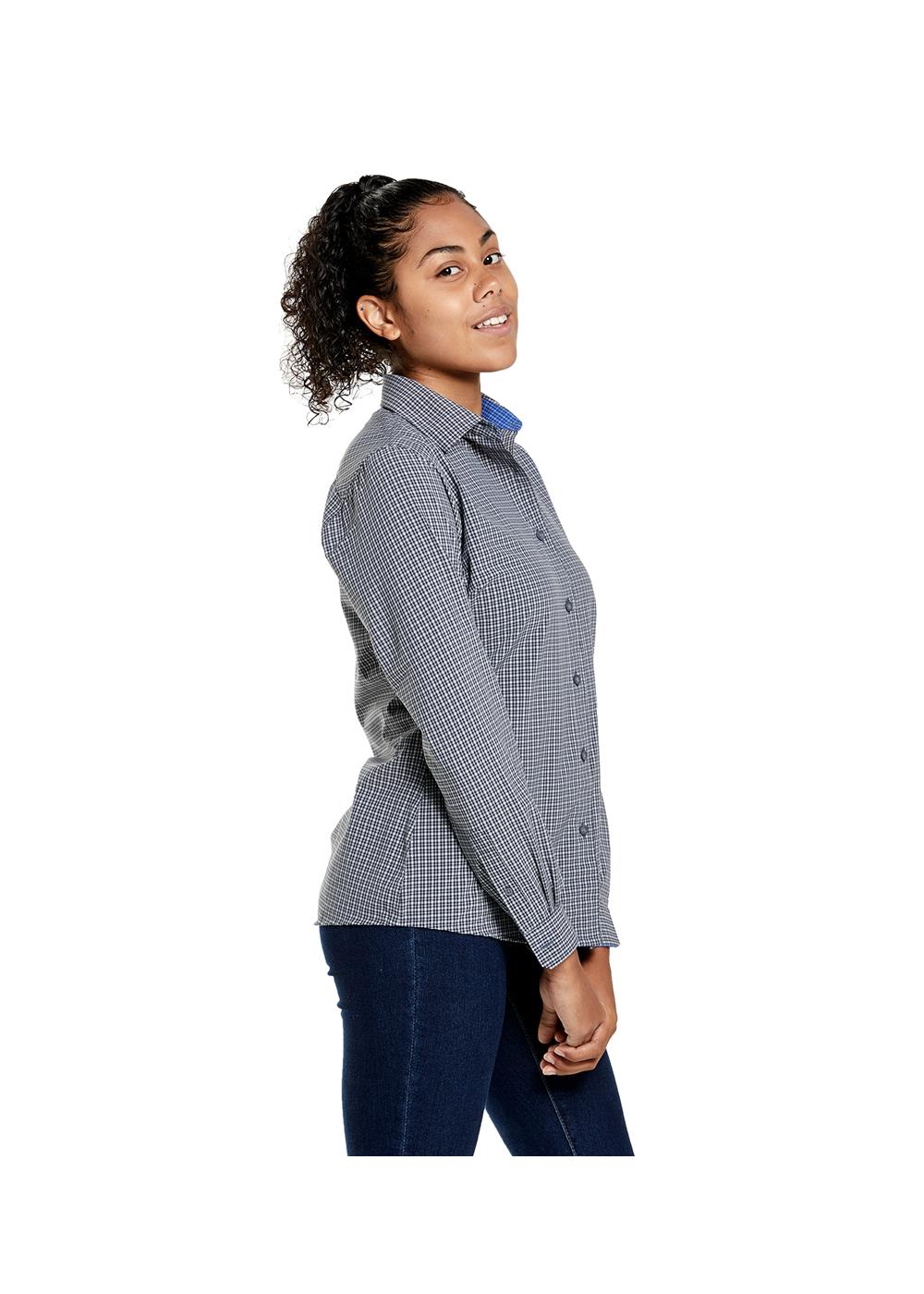 Storm Creek Women's Influencer 4-Way Stretch Microplaid Woven Shirt