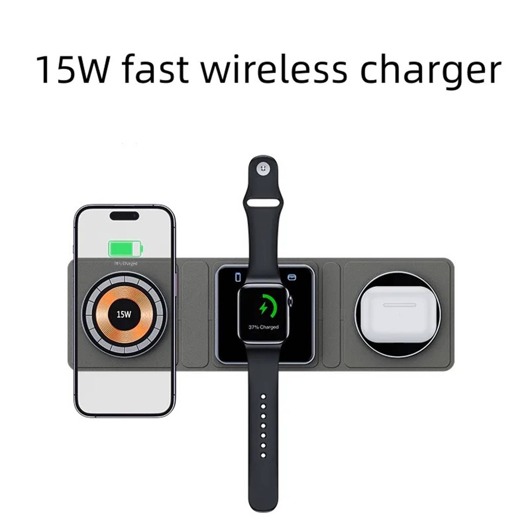 Folding magnetic three-in-one wireless charger 2