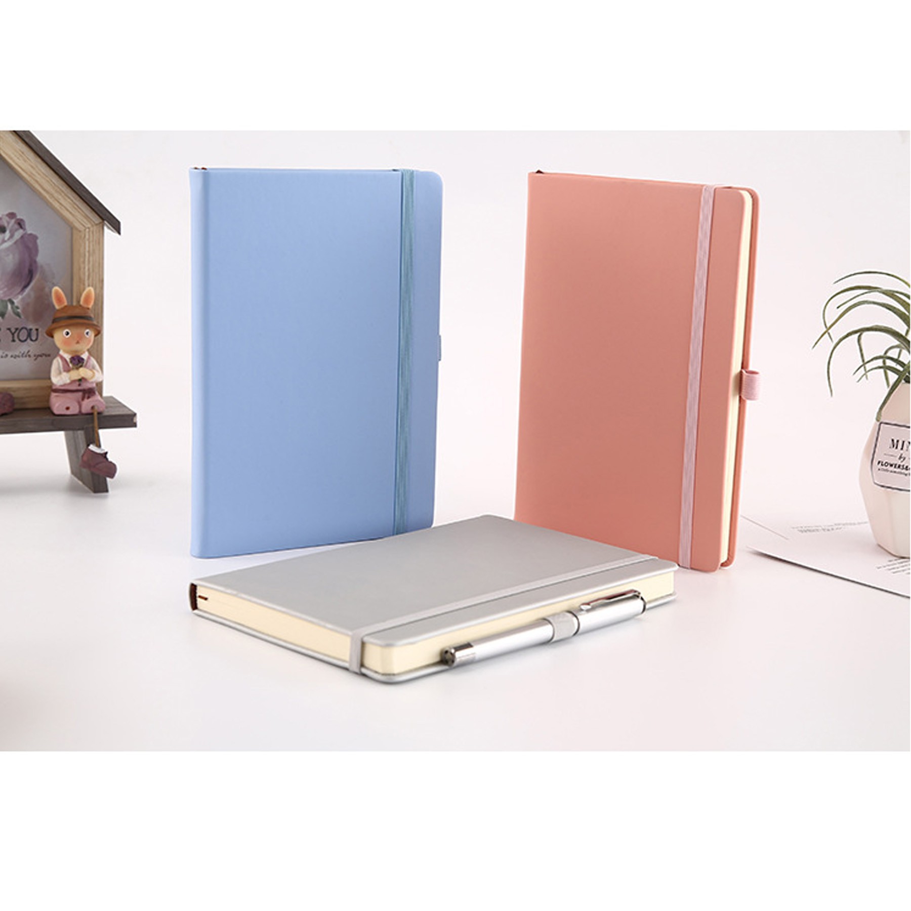 A5 Leather Notebook With Pen Holder Loop 2