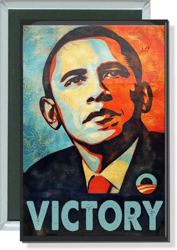Obama, Victory, Political Button
