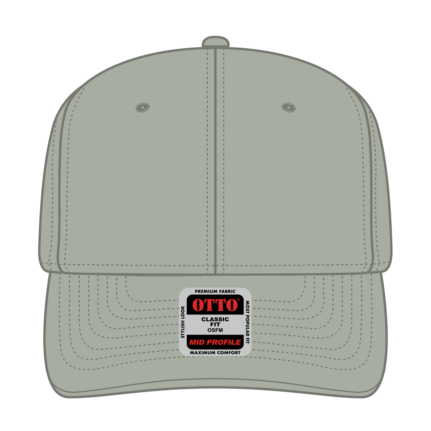 OTTO CAP® 6 Panel Mid Profile Baseball Cap 19