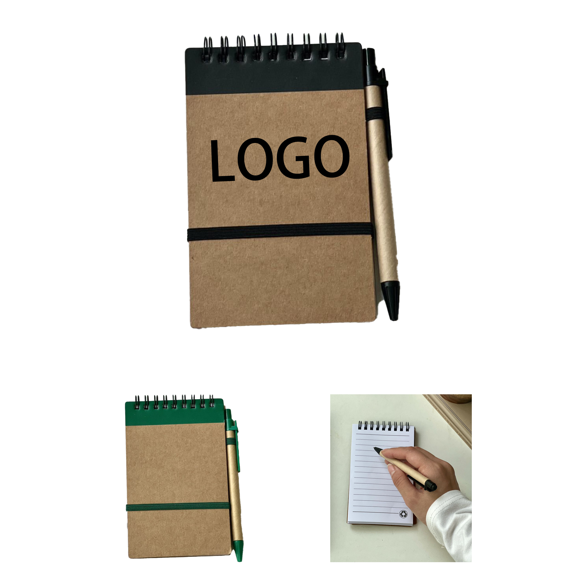 Creative Mini Kraft Spiral Notebook With Pen 1