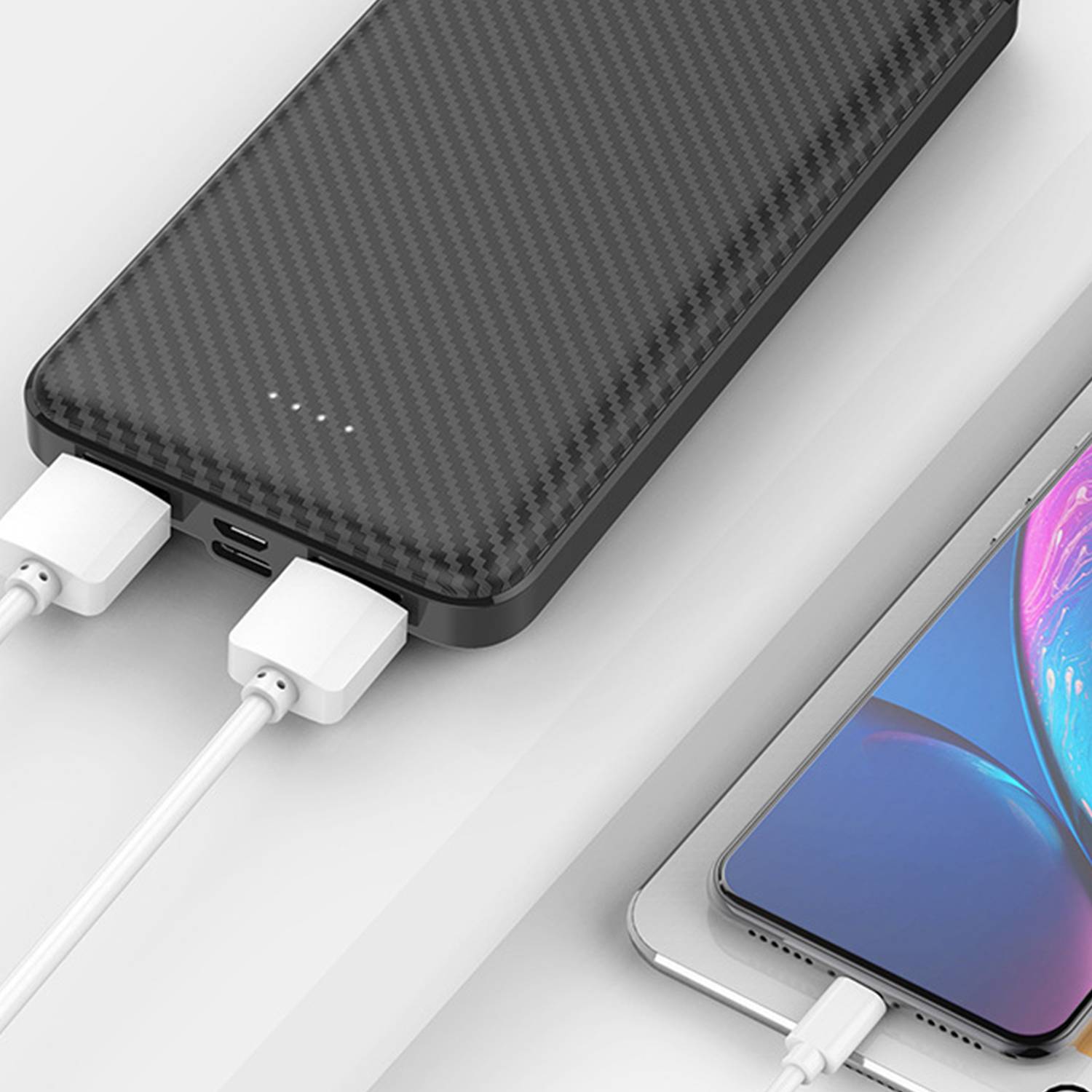 10000mAhn Ultra Thin Battery Power Bank 5