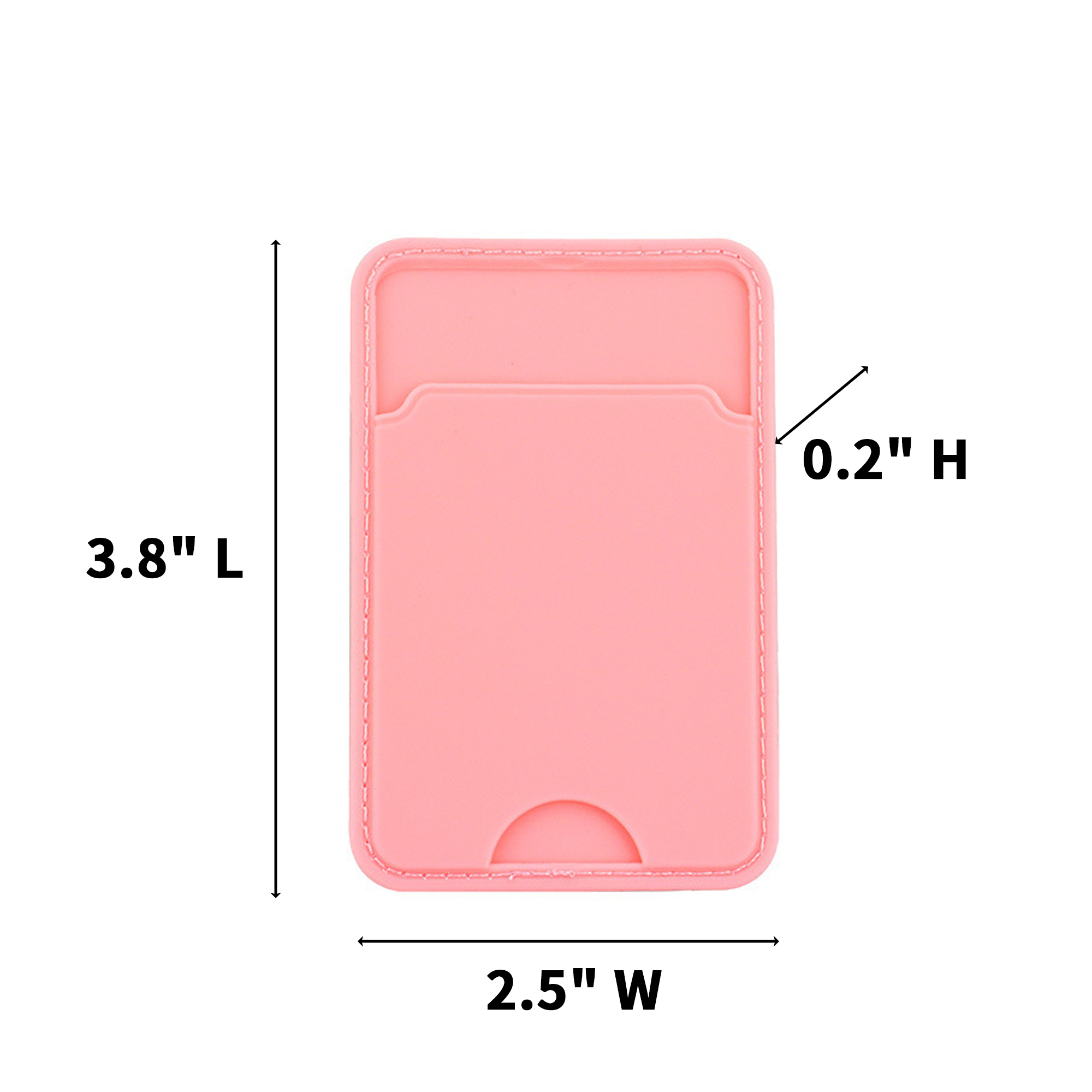Adhesive Slim Card Pocket For Phone 3.8" x 2.5" x 0.2" 7