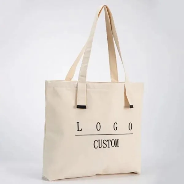 Reusable Eco-Friendly Custom Recycled Canvas Shopping Bag 4