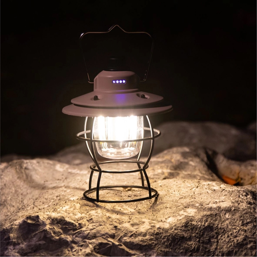 Retro Outdoor Camping Light & Picnic Lantern with Power Bank 10