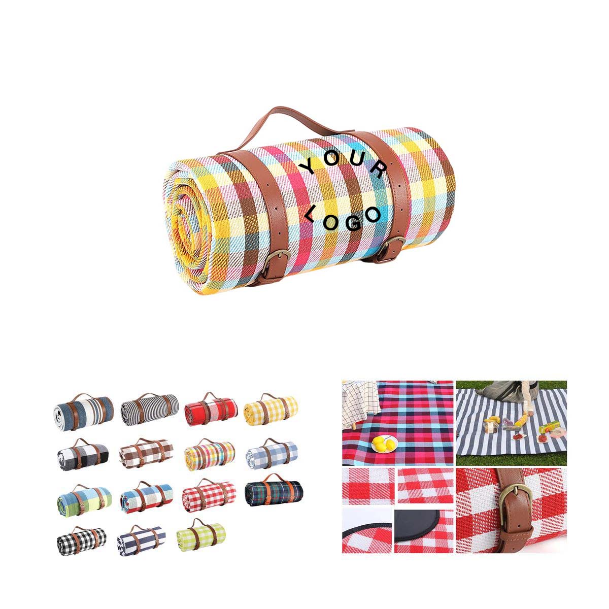 Foldable Picnic Blanket with Moisture Resistant Layer 19