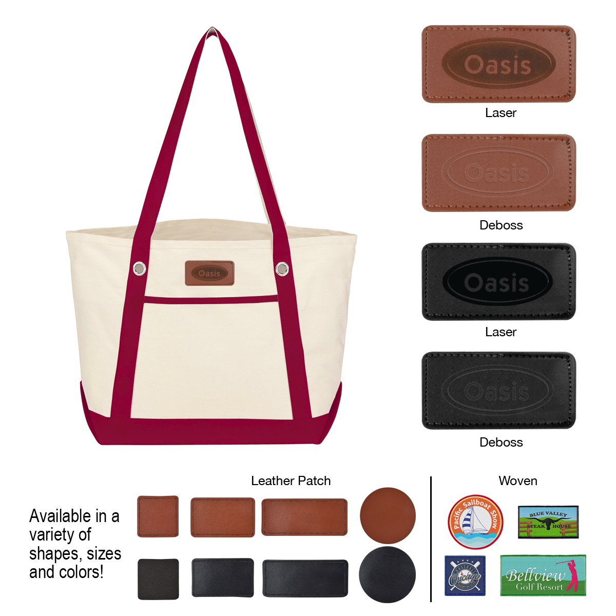 Medium Cotton Canvas Sailing Tote Bag 32