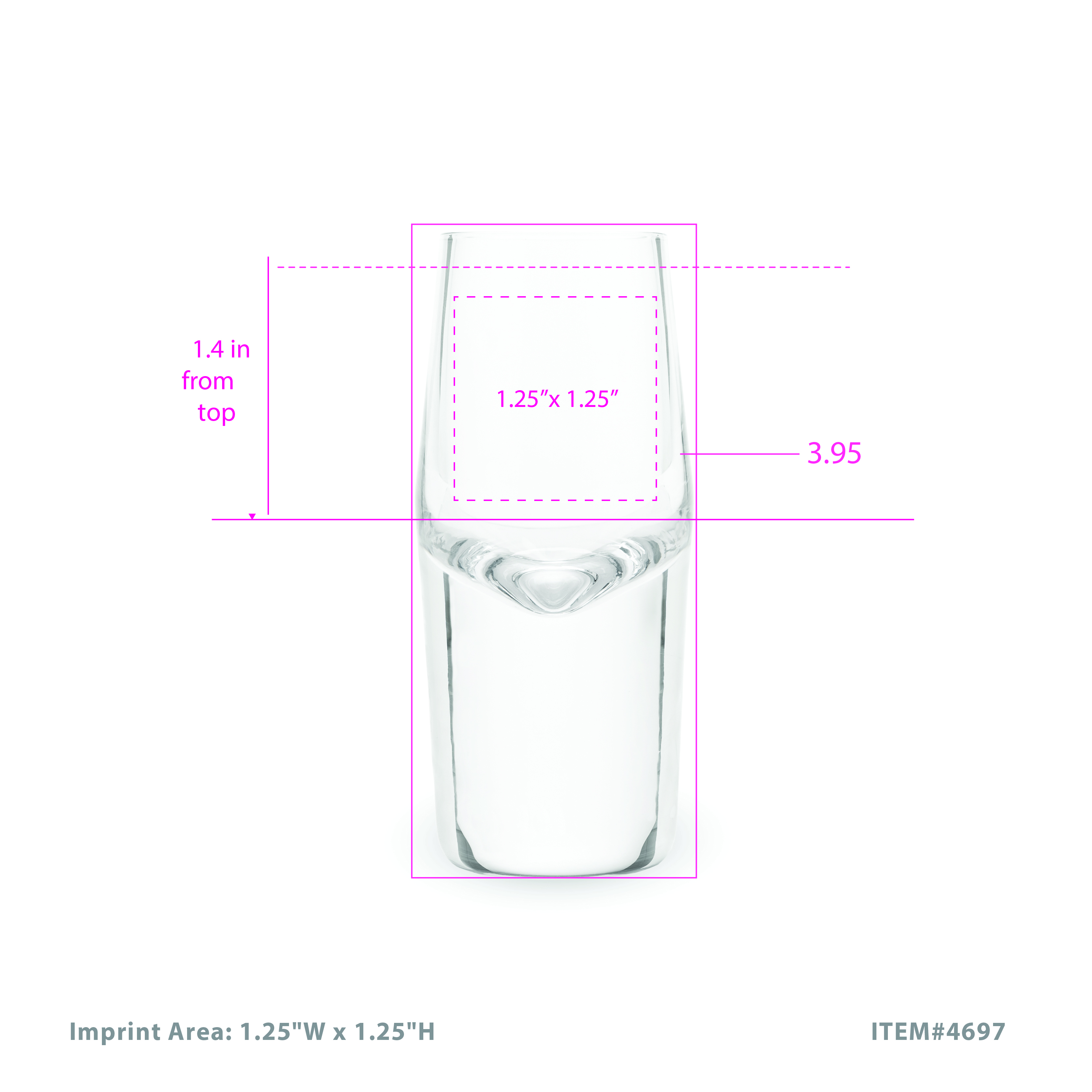 Viski® Raye Crystal Heavyweight Shot Glass, set of 2 1