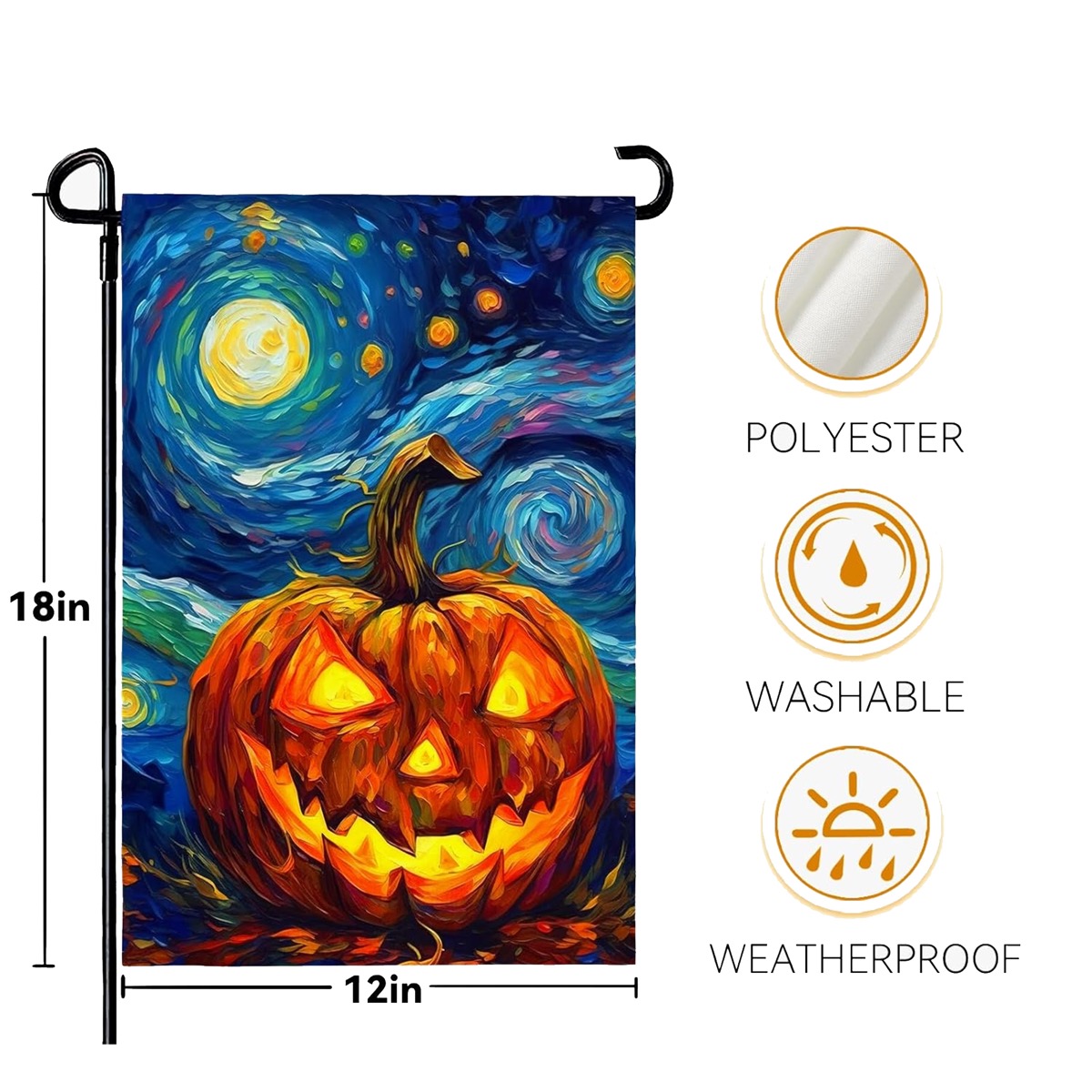 12" x 18" Custom Single Reverse Garden Banner 2